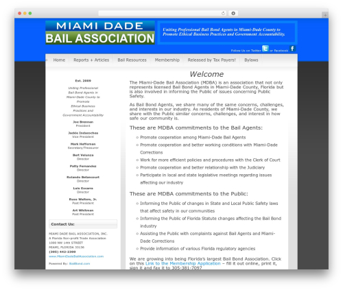 Simplism WordPress website theme - miamidadebailassociation.com