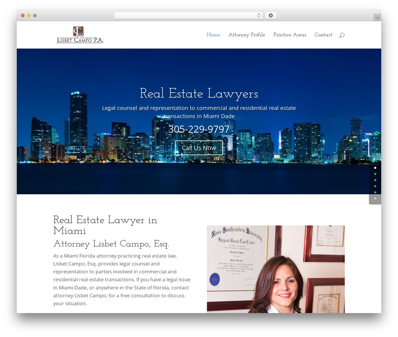 Theme WordPress Divi - miamifloridarealestatelawyer.com