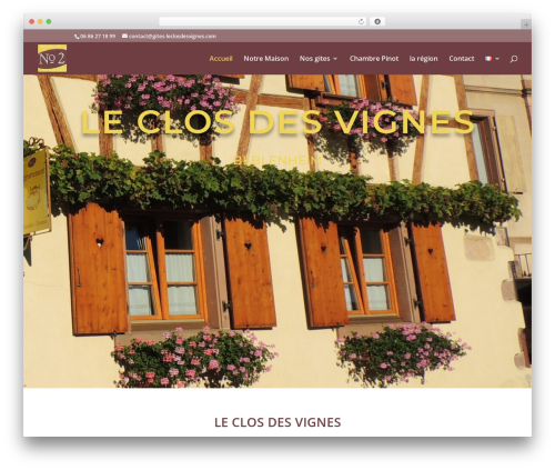Theme WordPress Divi - gites-leclosdesvignes.com
