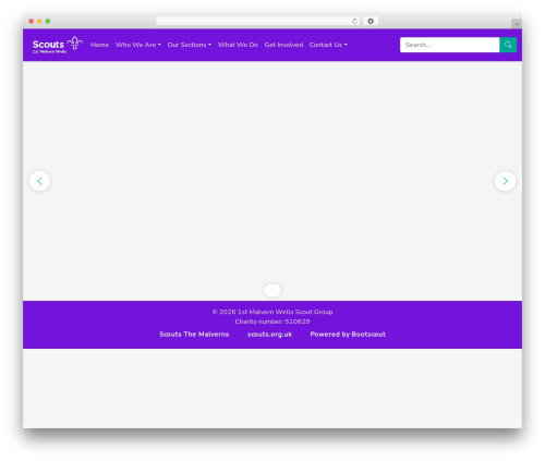 WordPress theme Bootscout - malvernwellsscouts.org.uk