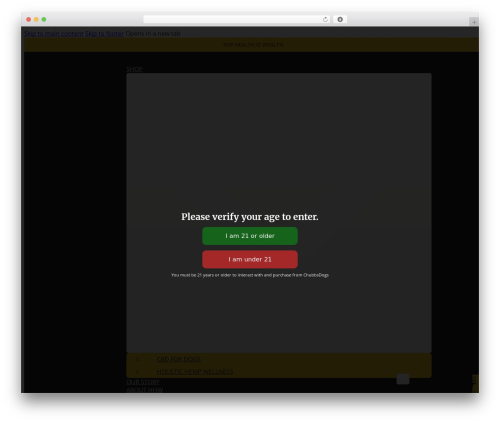 Marijuana Age Verify (easy-marijuana-age-verify) free WordPress plugin - chubbsdogs.com