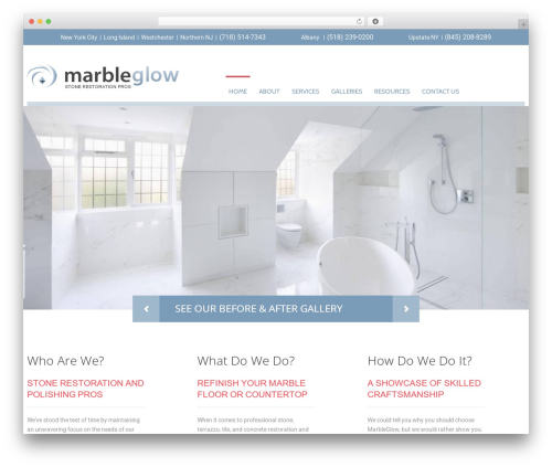cherry top WordPress theme - marbleglow.com