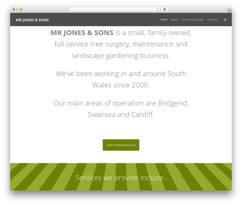 Create garden WordPress theme - mrjonesgardens.com