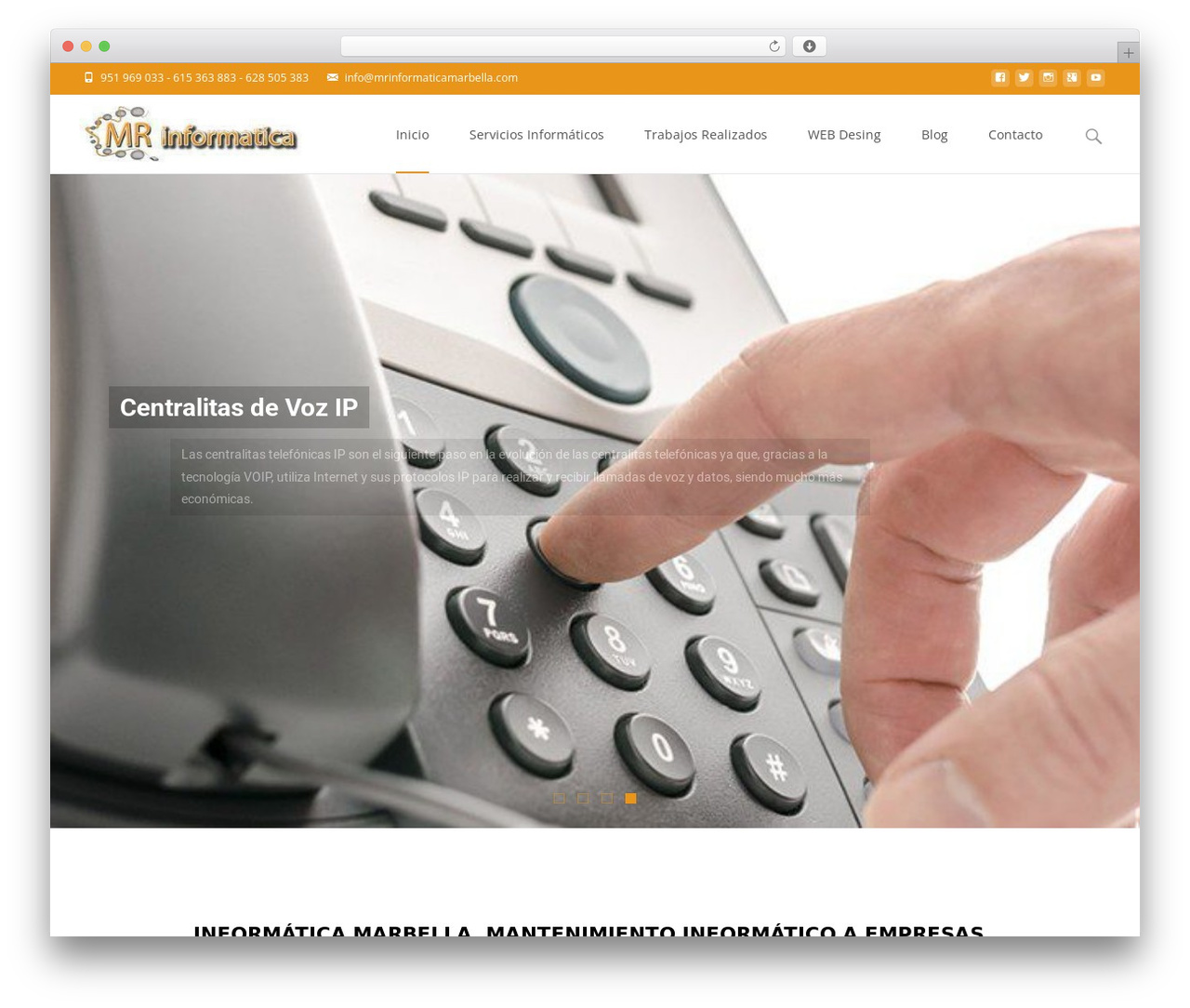 i-excel theme WordPress - mrinformaticamarbella.com