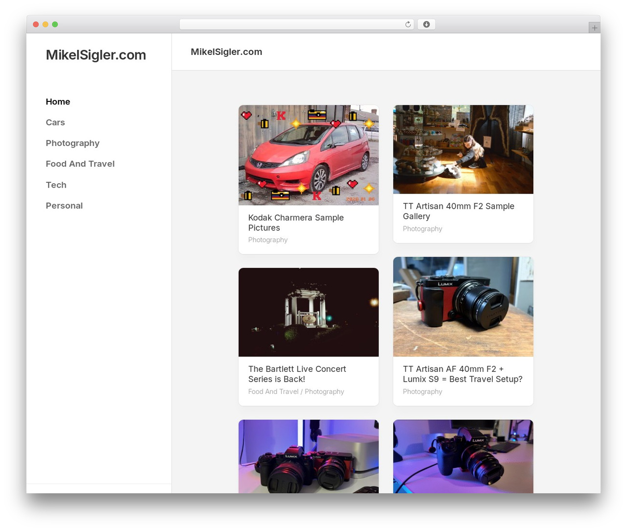Inunity WordPress theme - mikelsigler.com