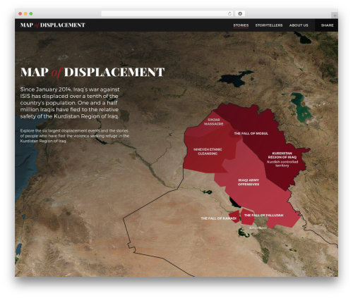 MofD WordPress theme - mapofdisplacement.com