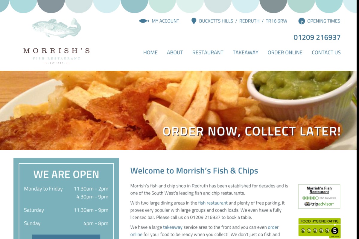 Morrish's Theme WordPress website theme by Bryony Snell