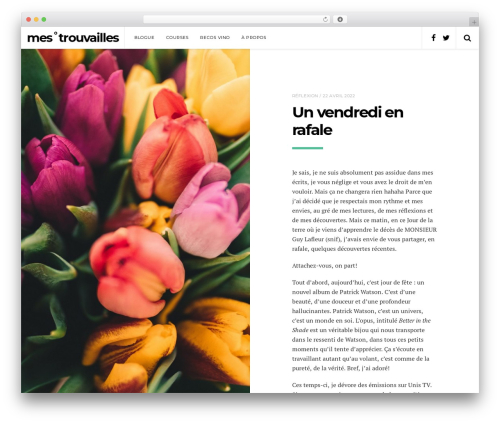 Pixie theme WordPress - mestrouvailles.ca