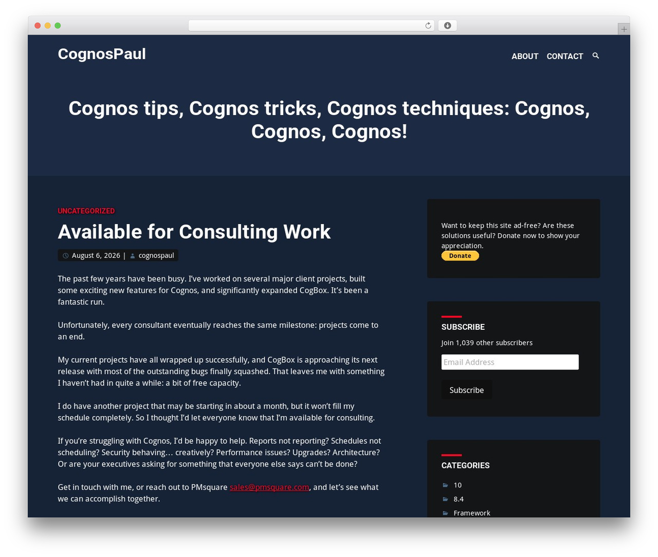 WordPress theme Identity - cognospaul.com WordPress theme Identity - cognospaul.com