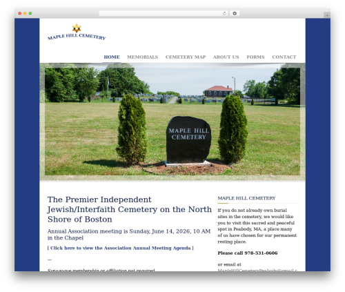 WordPress theme Maxima - maplehillcemetery.com