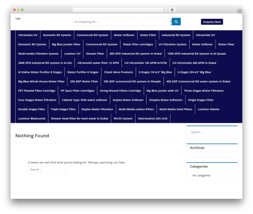 BigBazaar WordPress theme - waterfilter-uae.com