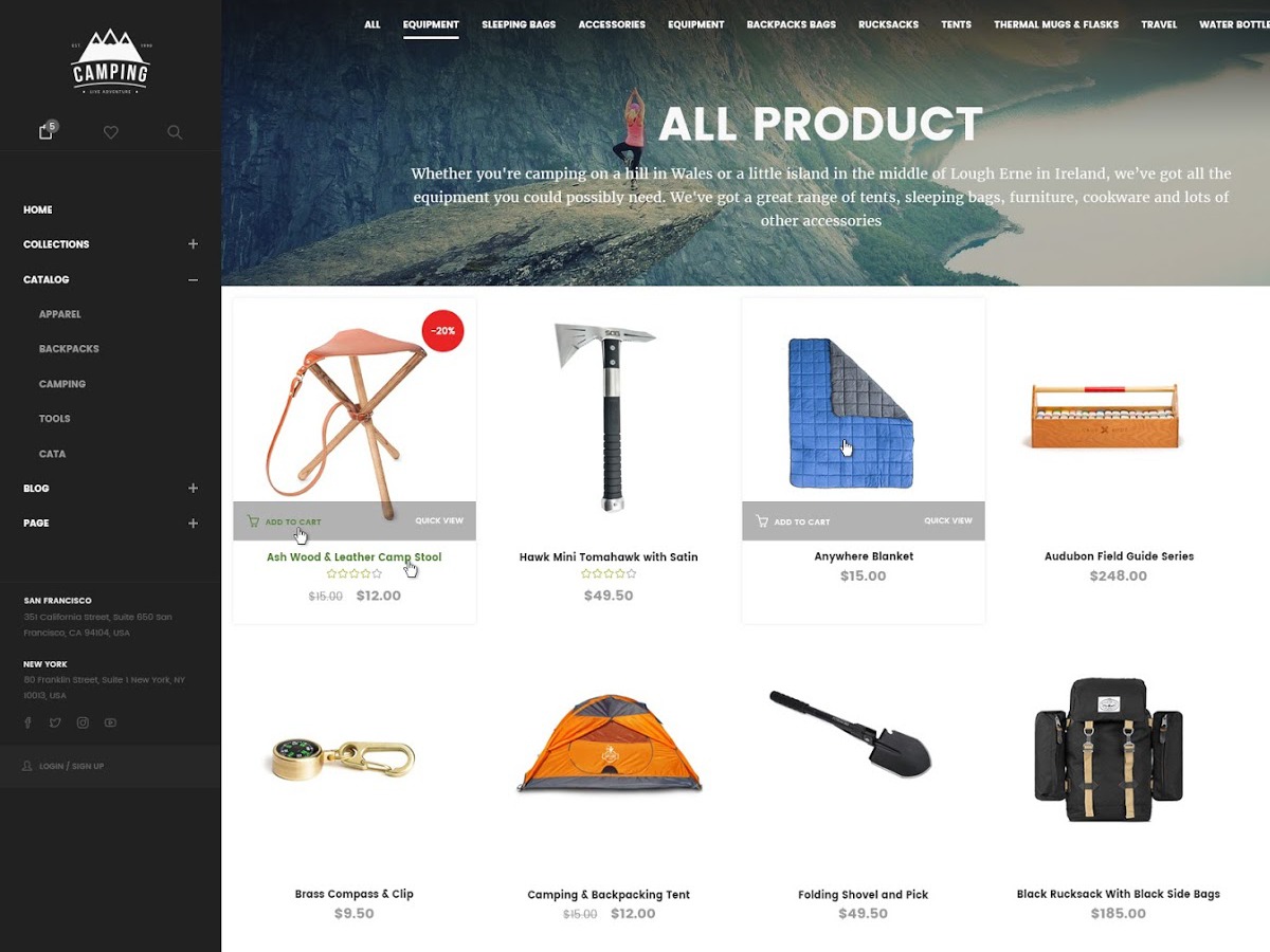 Camping WordPress theme Camping WordPress theme