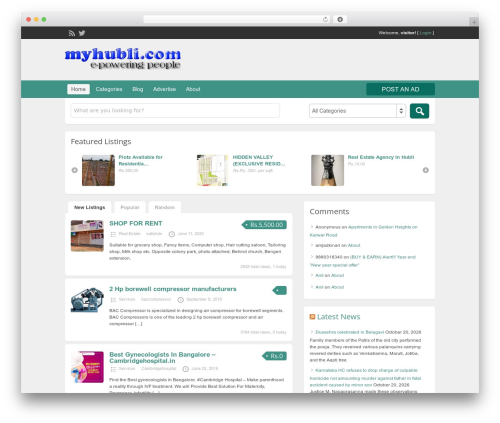 ClassiPress WordPress theme - myhubli.com