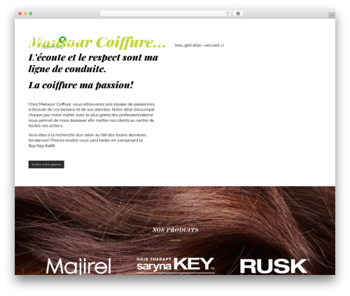 Coiffeur WordPress page theme - mansourcoiffure.com