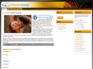 mobwirelessWP theme WordPress by Rachell Robson