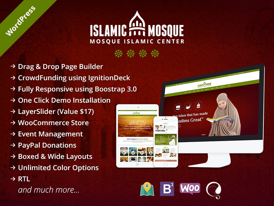 Mosque Wordpress Theme WP theme by CrunchPress Team