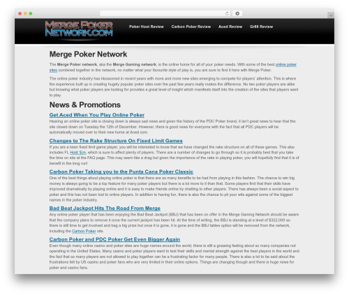 Orion WordPress theme - mergepokernetwork.com