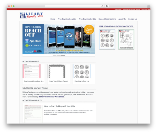 Salutation WordPress theme - militaryfamily.com