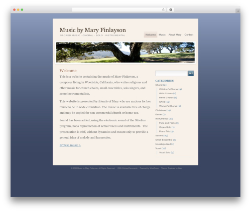 Theme WordPress Tropicala - maryfinlaysonmusic.com