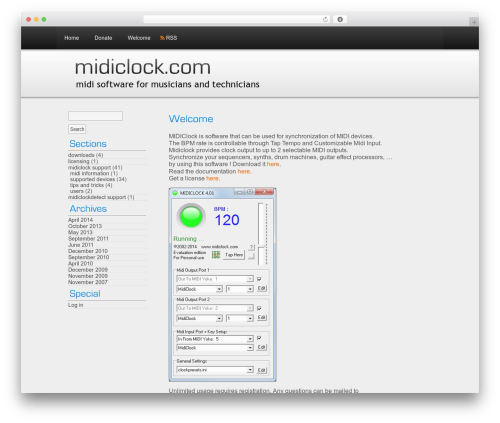 Tranquility theme WordPress - midiclock.com Tranquility theme WordPress - midiclock.com