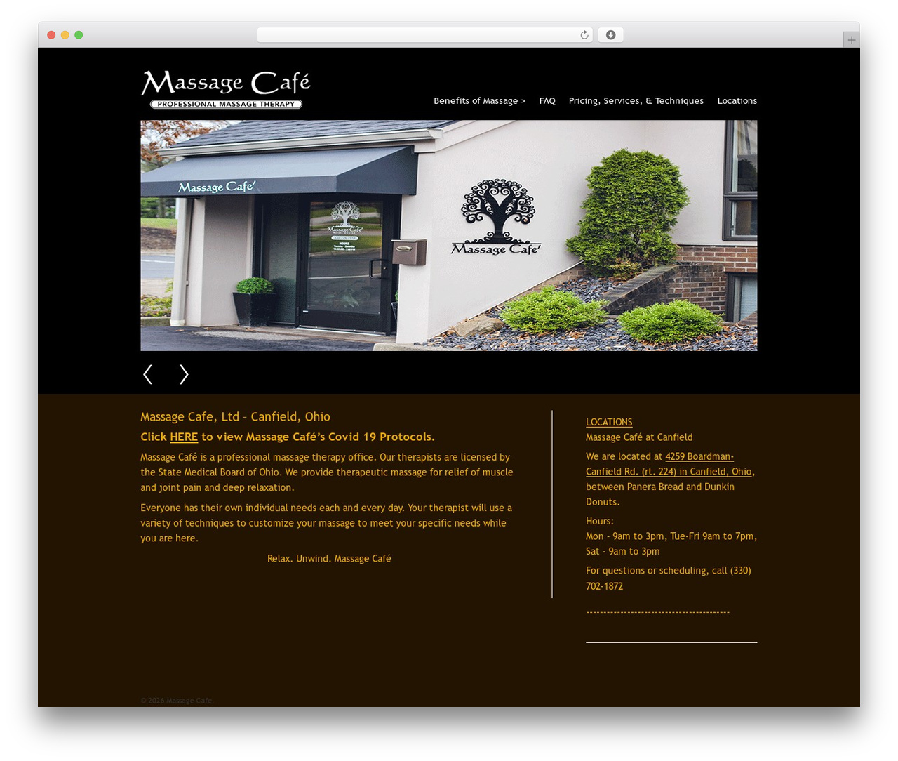 Method massage WordPress theme - massagecafeltd.com