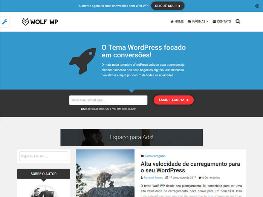 Wolf WP top WordPress theme