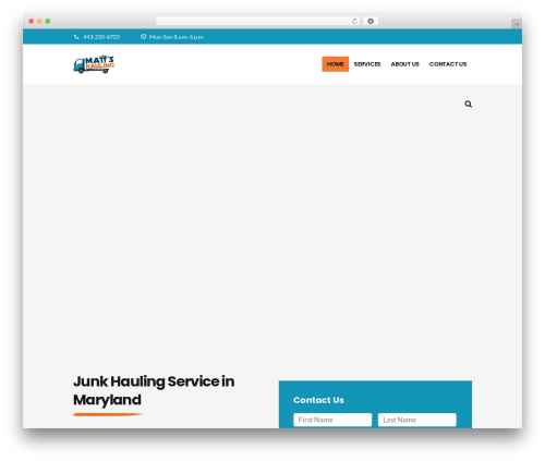 WordPress theme ServiceMaster - mattshauling.com