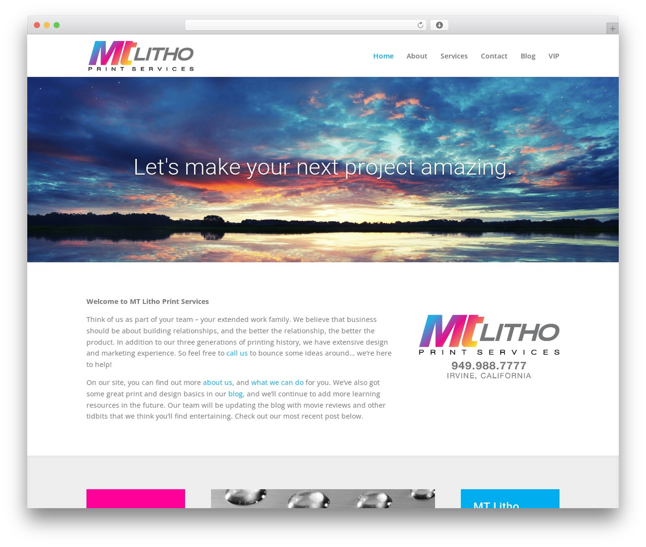 WordPress theme Divi - mtlithoprintservices.com