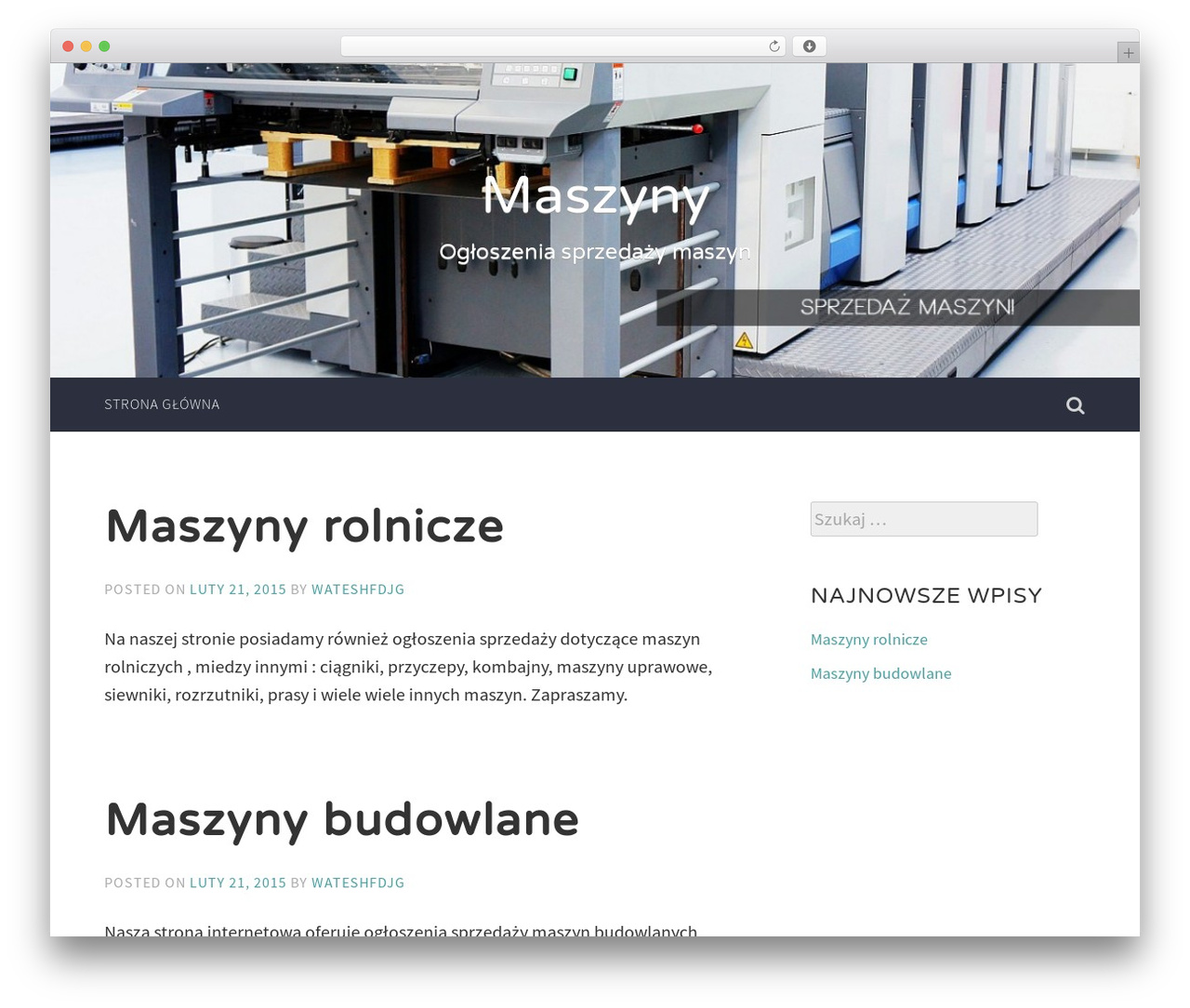 Accent WordPress theme - maszyny.com