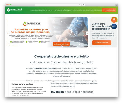 Cooservunal WordPress theme - cooservunal.com