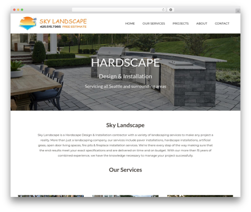 Equanto garden WordPress theme - skylandscapeseattle.com