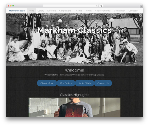 Flat Bootstrap WordPress website theme - mdhsclassics.com