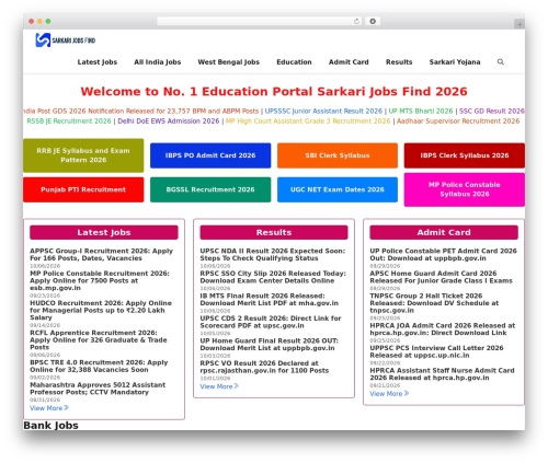 GeneratePress theme WordPress - sarkarijobsfind.in