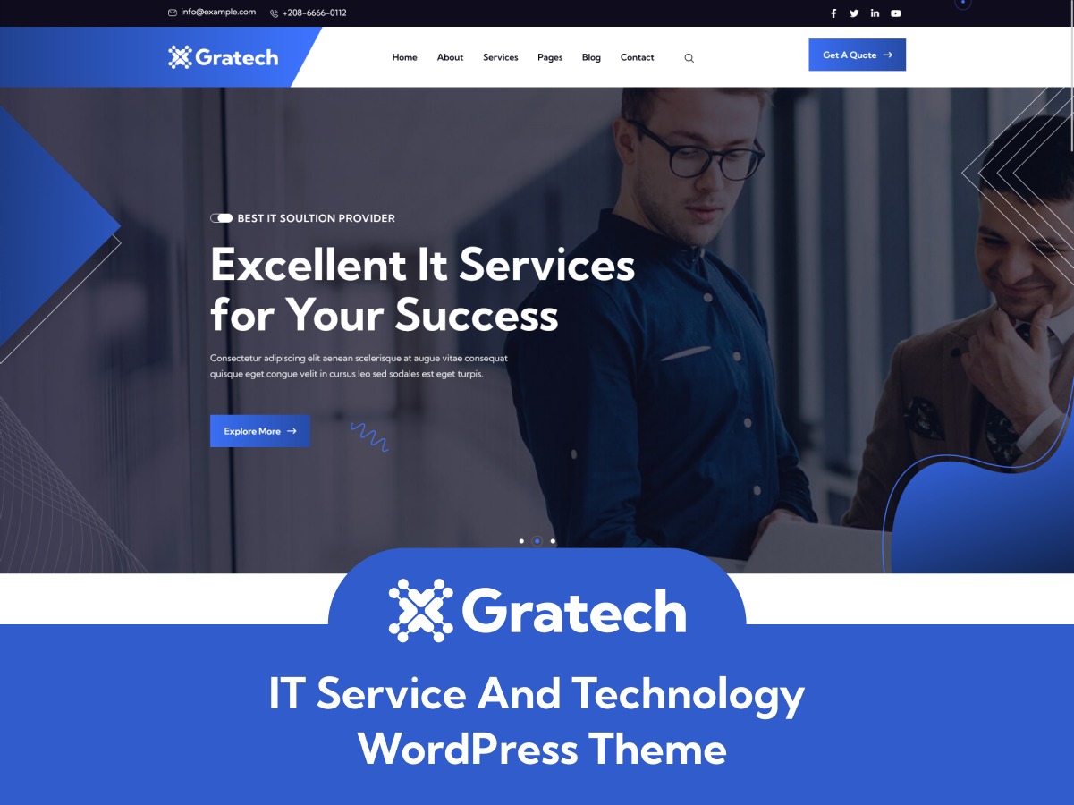 Gratech WordPress theme Gratech WordPress theme