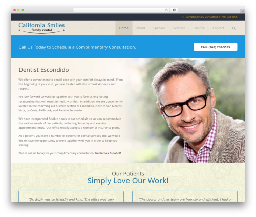 Impreza top WordPress theme - mydentistescondido.com