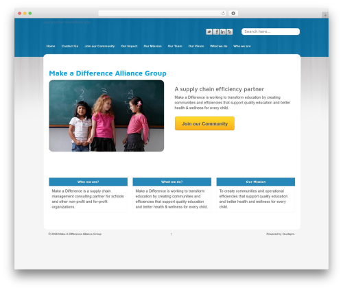 Make a Difference WordPress website theme - makeadifferencealliance.com
