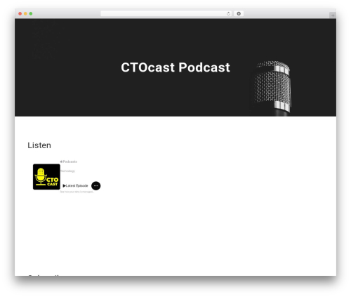Podcaster SecondLine WordPress website theme - ctocast.com Podcaster SecondLine WordPress website theme - ctocast.com