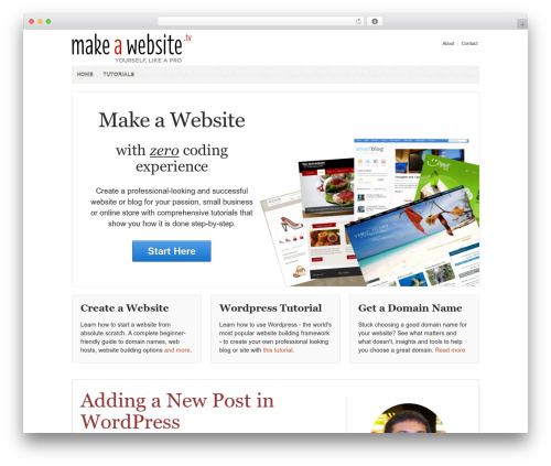 Responsive theme WordPress - makeawebsite.tv