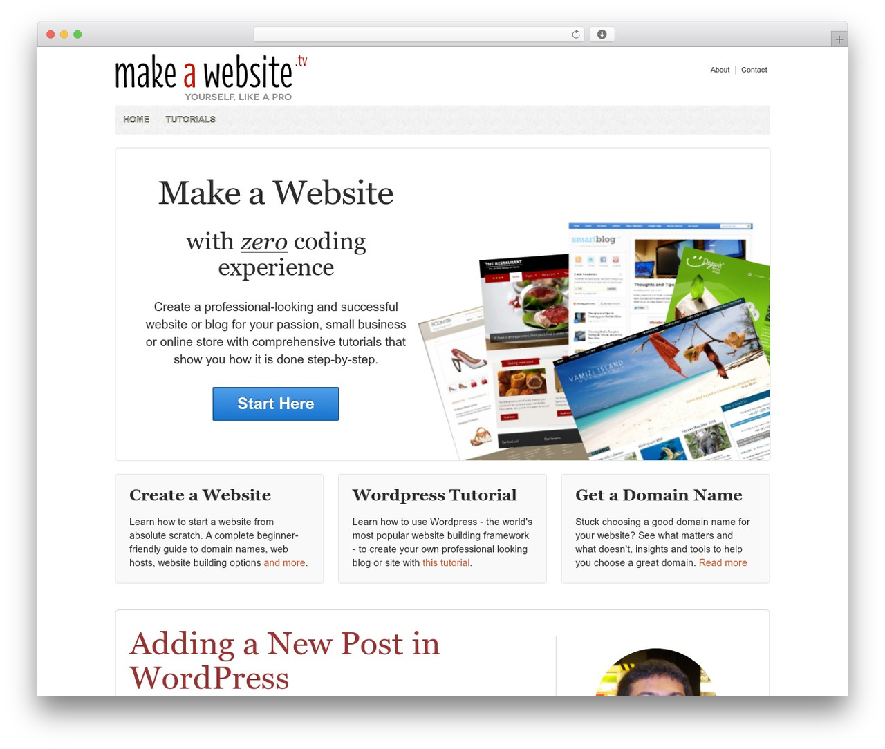 Responsive theme WordPress - makeawebsite.tv