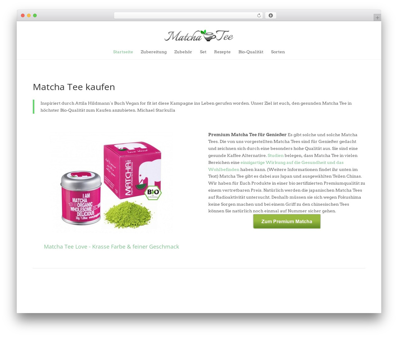 WordPress theme Divi - matchatee24.de