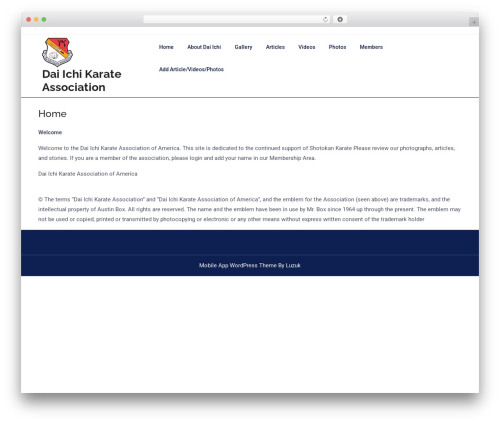 WordPress theme Multi Mobile App - daiichikarate.org WordPress theme Multi Mobile App - daiichikarate.org