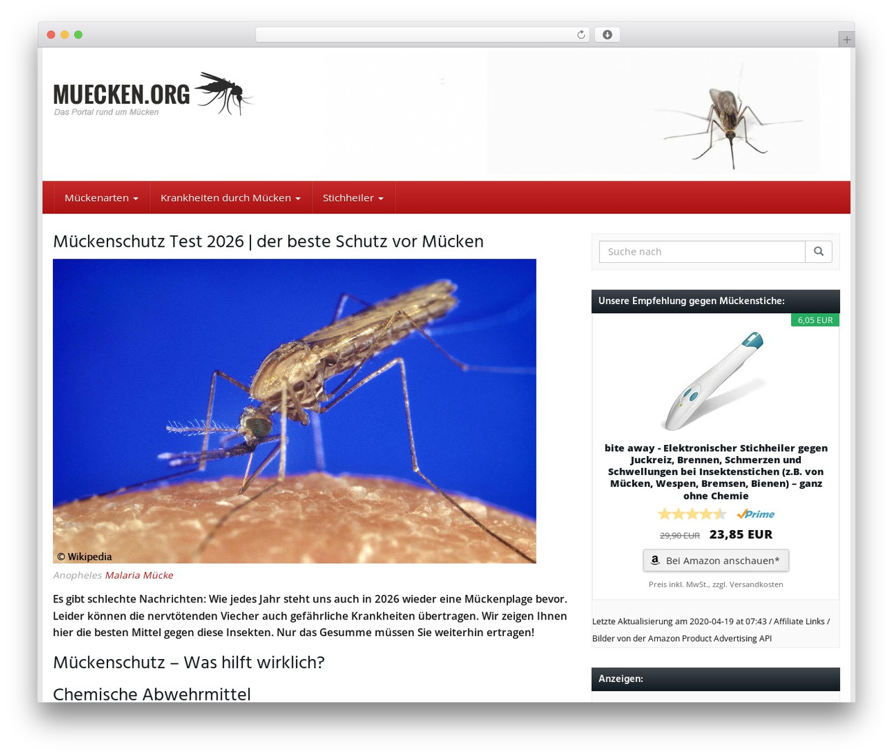 Affiliate Theme WordPress theme - muecken.org Affiliate Theme WordPress theme - muecken.org