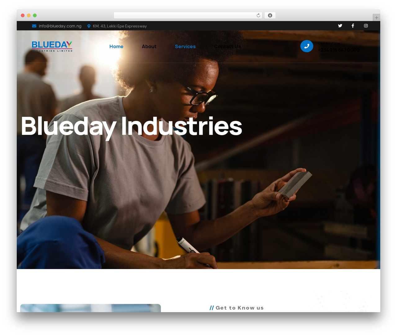 Amiso WordPress theme - blueday.com.ng