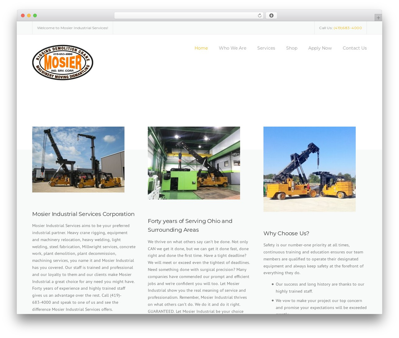 Construction top WordPress theme - mosierindustrial.com