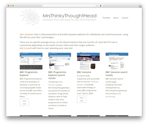 Divi WordPress theme - mrsthinkythoughthead.com