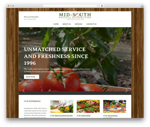 Restaurant WP Theme theme WordPress - midsouthproducetn.com