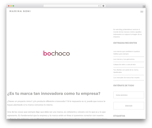 Semplice theme WordPress - marinagoni.com/es