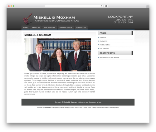 Smacks theme WordPress - miskellandmoxham.com