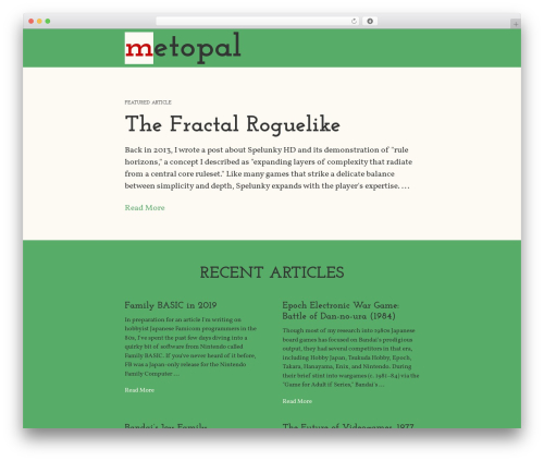 The HTML5 Reset Theme WordPress website theme - metopal.com
