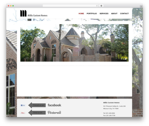 WordPress theme Uber - milliscustomhomes.com
